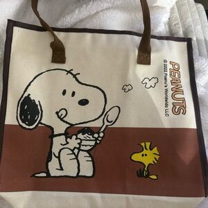 Peanuts Snoopy and Woodstock Tote Bag